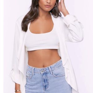 Lulus Ivory / White Draped Blazer Jacket NEW